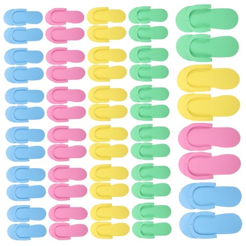 FIXOSHEE 12 Paare Einweg EVA Faltbare Duschschuhe Schnell Trocknend Rutschfest Badeschuhe Für Damen Herren Reise Hotel Zuhause In Blau Grün Gelb von FIXOSHEE