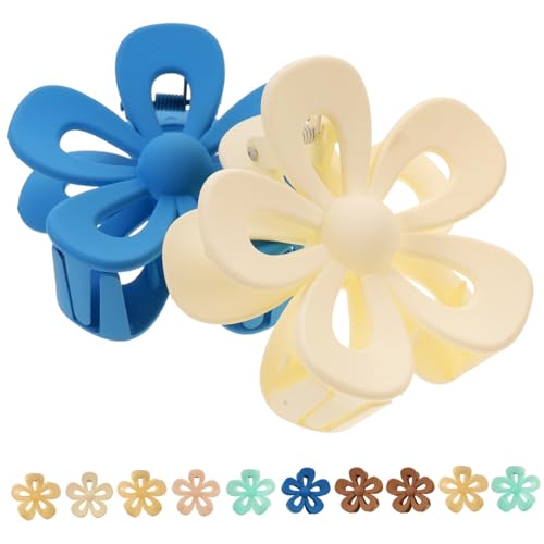 FIXOSHEE 12 Stück Teiliges Blumenklaue Haarklammern für Frauen Zarte Langlebige Abs PC Haarklammern in Pastellfarben Haarschmuck Clips zum Täglichen Styling und Frisur Dekoration von FIXOSHEE