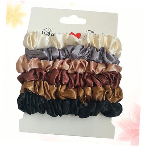 FIXOSHEE 12 Stück Teiliges Retro Haargummis aus Elastischem Satinähnlichem Material Kleine Dehnbare Haarringe für Dünnes und Dickes Haar Modische Ponytail halter für Damen und Mädchen von FIXOSHEE