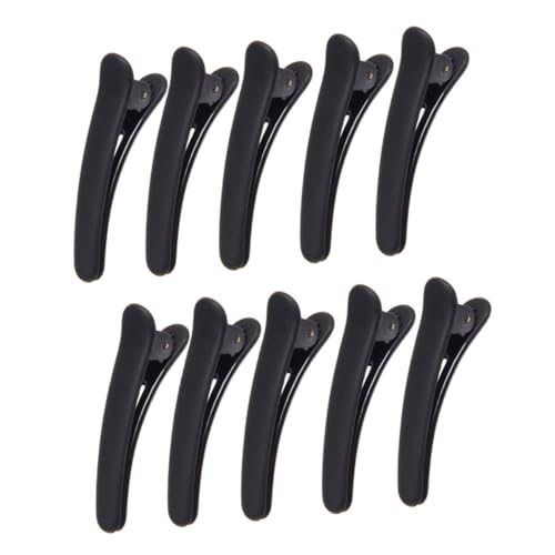 FIXOSHEE 12 Stück Teiliges Schwarze Haarklammern Mattiert Glänzend Langlebige Kunststoff Haarspangen mit Beak Design für Damen Mädchen für Salon Alltag und Langes Haar Haarschonend und von FIXOSHEE