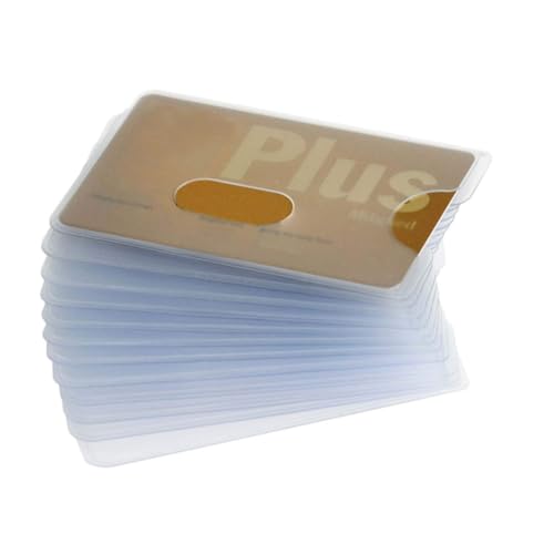 FIXOSHEE 12 Stück Teiliges aus Robustem Frosted Transparentem Kunststoff Langlebig und Leicht Geeignet für Bus Bank und Mitgliedskarten Praktische Ausweishülle zur Optimalen von FIXOSHEE