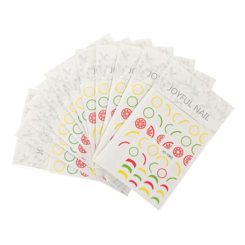 FIXOSHEE 12Blätter Teiliges Nail Decals mit Design Ultradünne Fruit Nail Tattoos für Mädchen und Frauen Einfache DIY Maniküre für Partys und Alltag von FIXOSHEE