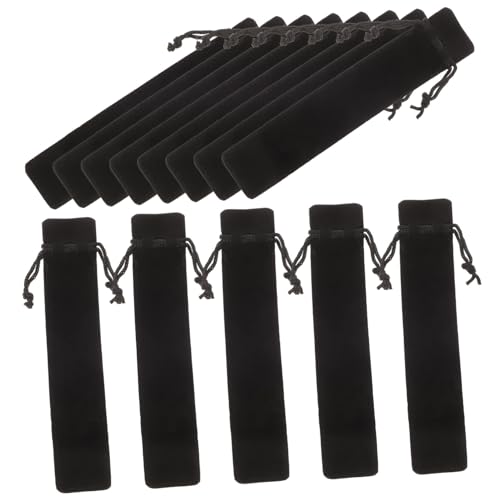 FIXOSHEE 15 Stück Teiliges Stiftbeutel Doppelseitigem Dickem Fleece mit Kordelzug Kratzfeste Tragbare Federmäppchen für Kugelschreiber und Bleistifte Praktischer Stift aufbewahrungsbeutel von FIXOSHEE