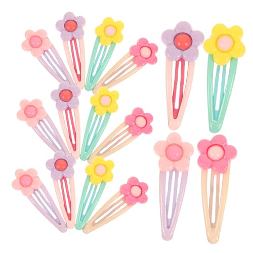FIXOSHEE 16 Stück Teiliges Bunte Blumen Haarspangen für Mädchen und Frauen Kleine Verspielte Blumige Haarklammern in Candy Farben Süße Vielseitige Accessoires für Alltag und Styling von FIXOSHEE