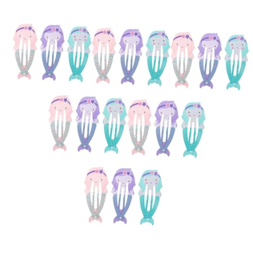 FIXOSHEE 18 Stück Teiliges Meerjungfrau haarspangen Mädchen Leichte Rutschfeste Haar accessoires in Violett Blau und Rosa Langlebig und Sicher für Alter von Jahren von FIXOSHEE