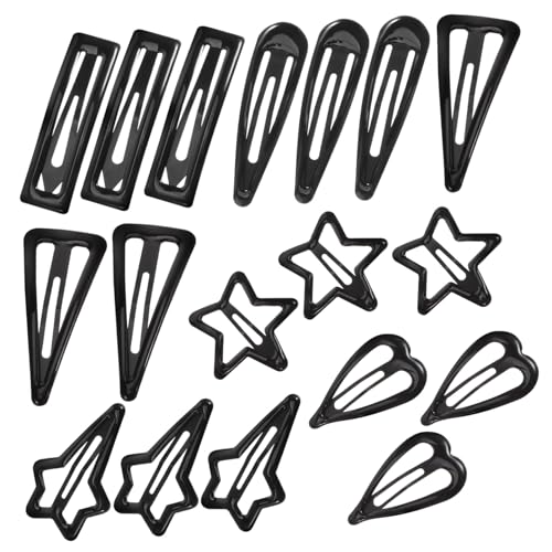 FIXOSHEE 18 Teiliges Metall Haarclip für Mädchen und Kleinkinder Stabile Snap Barrettes in Modischen Formen Wie Stern Herz Dreieck für Täglichen Gebrauch und Verschiedene Frisuren von FIXOSHEE
