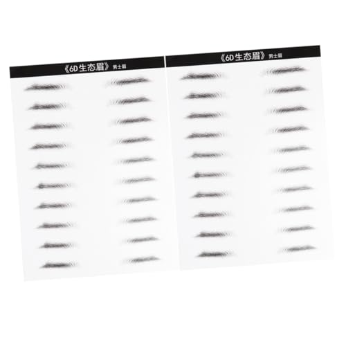 FIXOSHEE 2 Blätter Wasserfeste Künstliche Augenbrauen Aufkleber Haarähnlich Natürliche Simulation für Männer Langlebige Einfach Anzubringende Augenbrauen Make Up Hilfsmittel von FIXOSHEE