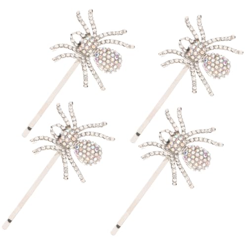 FIXOSHEE 2 Paare Teiliges Halloween Haarschmuck mit Funkelnden Spinnen Haarklammern Haarspangen für Frauen und Mädchen Perfektes Party Accessoire für Halloween und Fotoshootings von FIXOSHEE