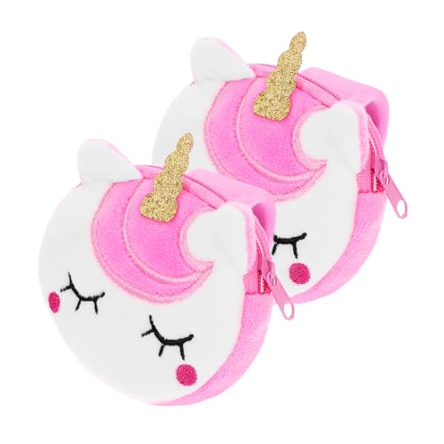 FIXOSHEE 2 Stück Einhorn Schnapparmband Weiß Plüsch Slap Armband Party Mitgebsel Geldbörse Münzbeutel für Jungen Mädchen Kindergeburtstag Geschenk von FIXOSHEE