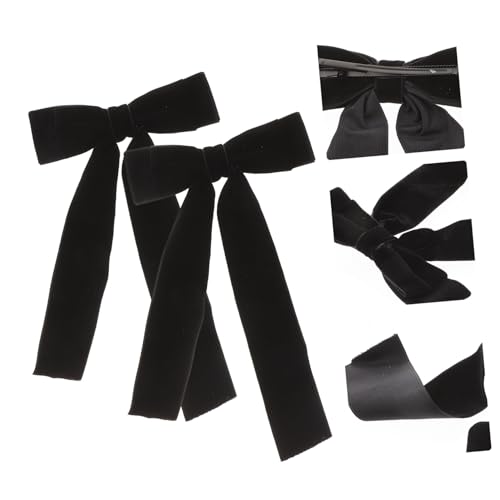FIXOSHEE 2 Stück Elegante Haarklammer Groß mit Schleife aus Samtigem Material Modische Haarspangen Damen Haarschmuck für Hochzeit Party Alltag Geeignet von FIXOSHEE