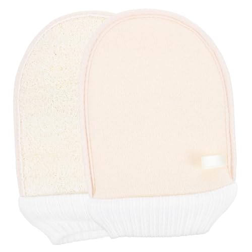 FIXOSHEE 2 Stück Exfoliating Loofah Spa Handschuhe mit Elastischem zur Tiefenreinigung und Entfernung Abgestorbener Haut für Damen und Herren Langlebige Peelinghandschuhe für Sanfte von FIXOSHEE