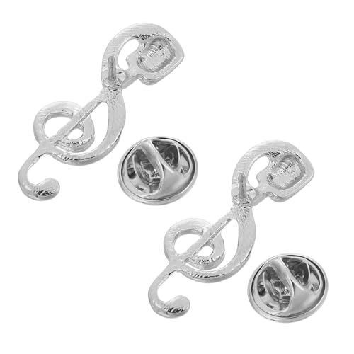 FIXOSHEE 2 Stück Goldfarbene Musiknoten und Mikrofon Broschen aus Robustem Metall Stilvolle Anstecknadeln für Herren und Damen Modisches Accessoire für Musikliebhaber Geschenkidee für von FIXOSHEE