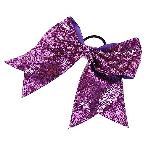 FIXOSHEE 2 Stück Haarbänder mit Großer Glitzernder Schleife Elastische Haargummis für Mädchen Weiche Ponytail Halter Modische Haarschleifen für Alltag Party und von FIXOSHEE