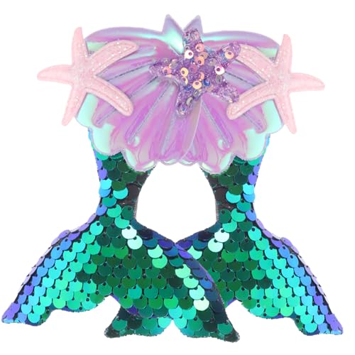 FIXOSHEE 2 Stück Haarklammern Meerjungfrau Pailletten Haarspangen Glitzer Haarschmuck für Mädchen Party Alltag Geschenk von FIXOSHEE