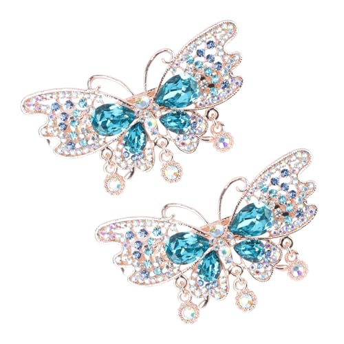 FIXOSHEE 2 Stück Haarspangen mit Federverschluss Funkelnde Haarschmuck Accessoires für Damen und Mädchen Ponytail Halter Modisch Vielseitig Einsetzbar Komfortabel und Einfach zu Tragen von FIXOSHEE