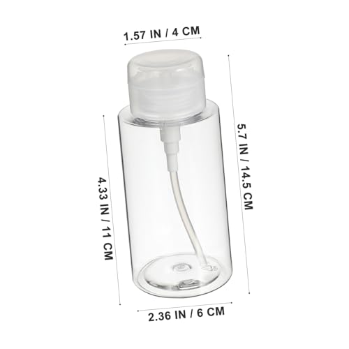 FIXOSHEE 2 Stück Handpumpe Flaschen für Nagellackentferner und Make Up Entferner Petg Nachfüllbare Kosmetikspender für Flüssigkeiten Praktische Pressflaschen für Reise und Alltag von FIXOSHEE