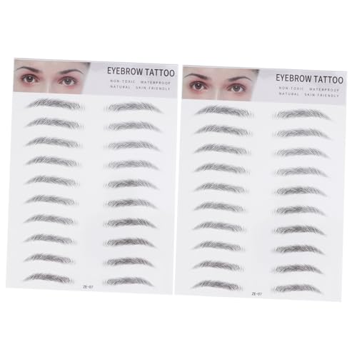 FIXOSHEE 2 Stück Imitation Augenbrauen Aufkleber Realistisch Haar transfer Sticker für Männer Frauen Einfach Anzuwenden Natürliches Aussehen Geeignet für Lichte oder Spärliche Augenbrauen von FIXOSHEE