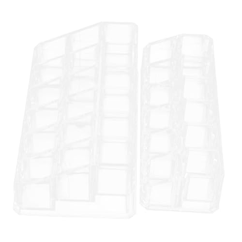 FIXOSHEE 2 Stück Lipstick Organizer Teilig Transparenter Makeup Aufbewahrungsbox und Fächer Lippenstifthalter für Schlafzimmer Stabil Platzsparend Dekorativ Leicht zu Reinigen von FIXOSHEE