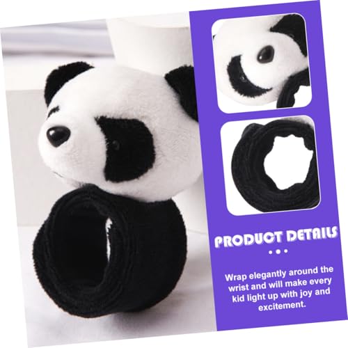 FIXOSHEE 2 Stück Panda Plüsch Slap Armbänder Sanft Hautfreundlich Verstellbar Party Geschenk Spaß von FIXOSHEE