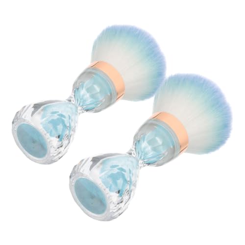 FIXOSHEE 2 Stück Sanfte Nagelpinsel mit Großem Kopf Weiche Fasern für Schonende Reinigung von Acrylstaub und Make-up Multifunktionaler Puderstaub-entferner Tragbares Design Geeignet für von FIXOSHEE
