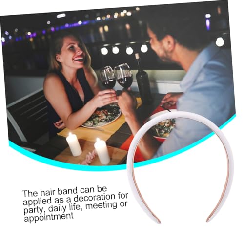 FIXOSHEE 2 Stück Teiliges Damen Haarband Leichter Gepolsterter Haarschmuck Verstellbarer Bequemer Sommer stirnband in Weiß Modisches Accessoire für Alltag Schule und Freizeit von FIXOSHEE