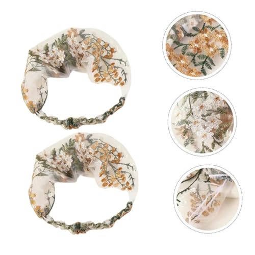 FIXOSHEE 2 Stück Teiliges Damen Stirnband mit Stickerei Elastisch und Bequem Modisches Haarschmuck Party und Alltag Vielseitig Kombinierbar Langlebiges Material von FIXOSHEE