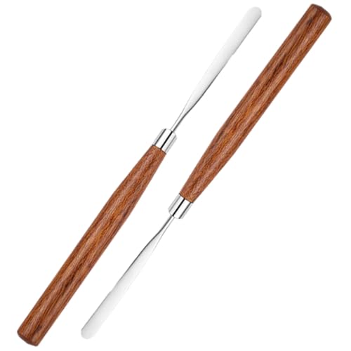 FIXOSHEE 2 Stück Teiliges Makeup Rührstäbchen aus Langlebigem Praktische Kosmetikspatel zum Mischen von Foundation Lidschatten und Nagellack für Beauty salon und Professionelle Nagelkunst von FIXOSHEE