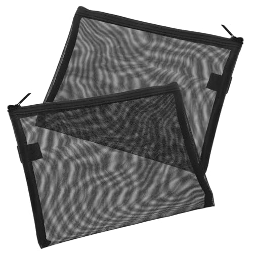 FIXOSHEE 2 Stück Teiliges Mesh Kosmetiktäschchen aus Nylon Transparente Leichte Makeup Tasche für Damen Robuste Reise Aufbewahrungstasche für Lippenstift Zahnbürste und Kleine von FIXOSHEE