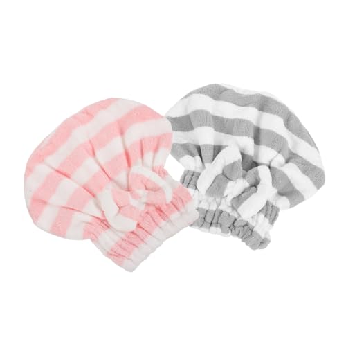 FIXOSHEE 2 Stück Teiliges Mikrofaser Haarturban Stark Saugfähig Schnelltrocknend Doppellagig mit Schleife Angenehm und Bequem für Feuchtes Haar für Mädchen und Frauen Einfache Handhabung von FIXOSHEE