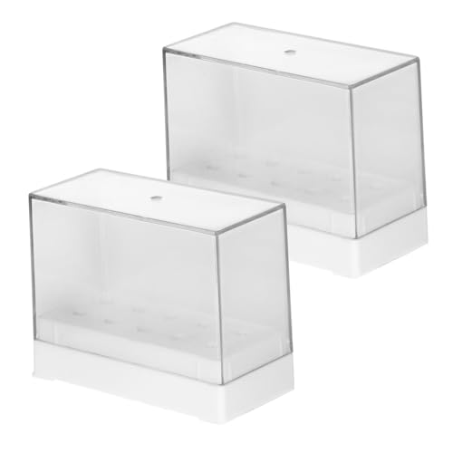 FIXOSHEE 2 Stück Teiliges Nagelbohrer organizer Löchern Weißer Nagelbohrer aufbewahrungsständer für Nagelstudio Heimgebrauch Nagelkunst und Maniküre Zubehör von FIXOSHEE