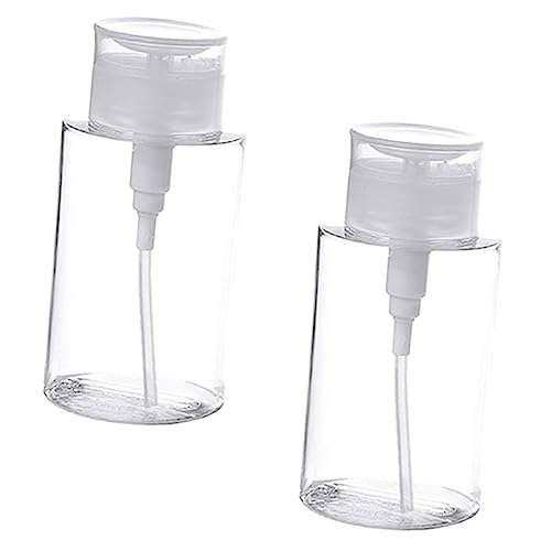FIXOSHEE 2 Stück Teiliges Nagellackentferner Flaschen mit Pumpspender Transparente Nachfüllflaschen für Make Up Entferner und Hautpflege Praktisches Druckpump Design für Einfache Dosierung von FIXOSHEE