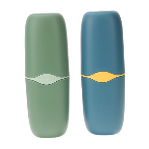 FIXOSHEE 2 Stück Teiliges Reise zahnpasta Zahnbürstenetui aus Robustem Kunststoff Tragbare Aufbewahrungsbox für Zahnpasta und Zahnbürste Sauberer und Ordentlicher Organizer für Unterwegs von FIXOSHEE