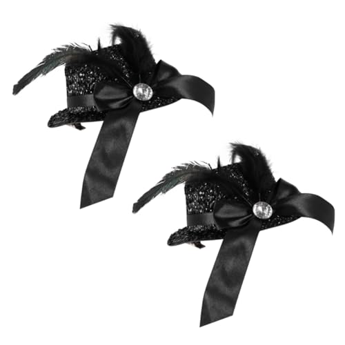 FIXOSHEE 2 Stück Teiliges Schwarze Feder Haarspangen Modische Haarnadeln für Mädchen Elegante Kleine Hut Haarschmuck Langlebig und Vielseitig für Alltag und Geschenk FIXOSHEE 2 Stück Teiliges Schwarze Feder Haarspangen Modische Haarnadeln für Mädchen Elegante Kleine Hut Haarschmuck Langlebig und Vielseitig für Alltag und Geschenk von FIXOSHEE
