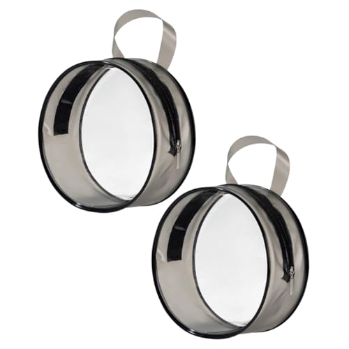 FIXOSHEE 2 Stück Transparente PVC Kosmetiktaschen Große Kapazität Make Up Organizer mit Rundem Design Handlich und Vielseitig für Damen Reise und Alltag Praktische Aufbewahrungstasche von FIXOSHEE