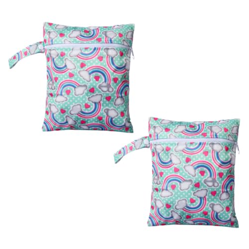 FIXOSHEE 2 Stück Wasserfeste Wickeltasche zum Aufhängen Wiederverwendbar Waschbar Multifunktionale Windeltasche mit Aufbewahrungsfach Leicht Tragbar für Ausflüge Camping und Alltag von FIXOSHEE