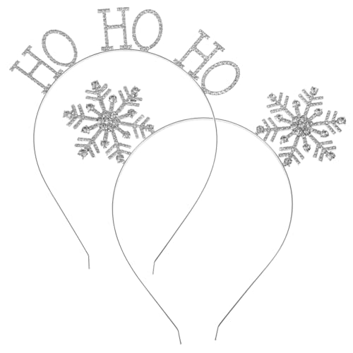FIXOSHEE 2 Stück Weihnachts Haarreif Teiliges mit Schneeflocken Design Leichtes Langlebiges Haarband Festliche Xmas Accessoires für Damen und Mädchen und Weihnachtsdeko von FIXOSHEE