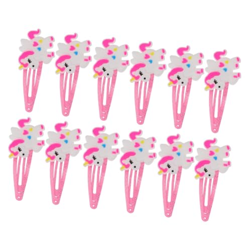 FIXOSHEE 20 Stück Teiliges Einhorn Haarspangen für Mädchen Cartoon Haarklammern Rutschfeste Leichte Haarclips in Bunten Farben für Alltag und Party Haarschmuck Accessoires von FIXOSHEE