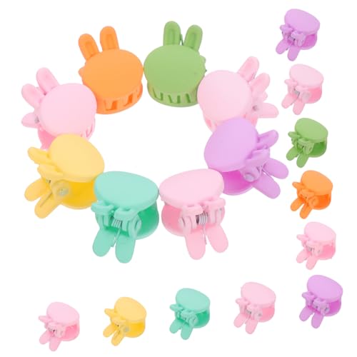 FIXOSHEE 20 Stück Teiliges Kleine Bunte Haarspangen Niedliche Mini Haarklammern mit Hasenmotiv Robuste Resin und Clips für Kleinkinder und Mädchen Bequem und Sicher für Alltag und Feiern von FIXOSHEE