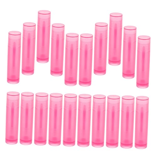 FIXOSHEE 20 Stück Teiliges Lippenbalsam Behälter Nachfüllbare Leere Lippenstifthülsen DIY Lippenpflege Tuben Kompakt und Reisefreundlich für Frauen und Mädchen von FIXOSHEE
