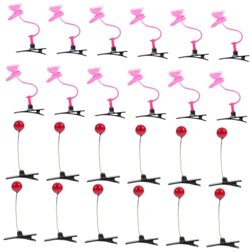 FIXOSHEE 24 Stück Teiliges Kleine Pflanzen Haarclips Kreative Niedliche Haarnadeln für Mädchen Vielseitige Haarschmuck Accessoires Stabile Langlebige Haarspangen für Verschiedene Frisuren von FIXOSHEE