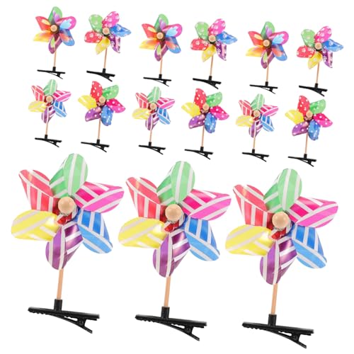 FIXOSHEE 24 Stück Teiliges Pinwheel Haarklammern für Damen Mädchen Bunte Haarspangen Kreatives Design Rutschfest Bequem Vielseitig für Alltag Schule Party von FIXOSHEE