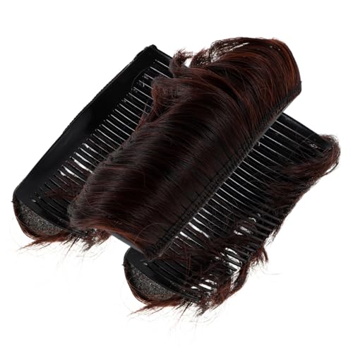 FIXOSHEE 3 Stück Haarvolumen Kissen Tiefbraun Unsichtbar Volumenstütze Haarpolster für Frauen Hoher Haaransatz Natürlicher Look Haarverdichtung Styling Zubehör von FIXOSHEE