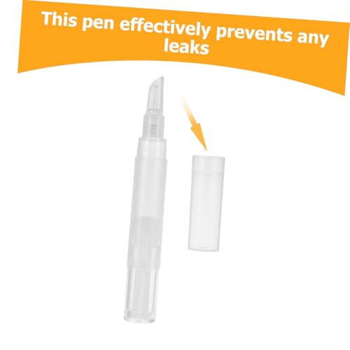 FIXOSHEE 3 Stück Leere Kosmetikpens Transparent mit Silikonspitze für Nagelöl Lipgloss Foundation Präzise Applikation Drehverschluss Vielseitiger Make up behälter für Frauen von FIXOSHEE