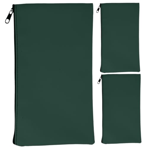 FIXOSHEE 3stücke Schecktaschen Quittungshalter Geldbeutel Für Bargeld Aus Pu-Leder Aufbewahrungstaschen Für Dokumente Rechnungen Und Schecks Langlebige Geldbörsen Mit Reißverschluss von FIXOSHEE