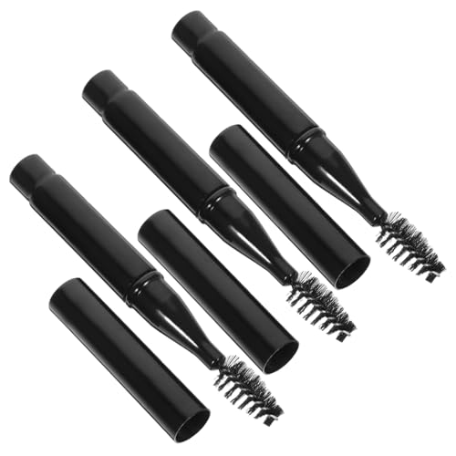 FIXOSHEE 3 Stück Schwarze Mini Mascara Wands mit Deckel Weiche Bürsten für Augenbrauen und Wimpernpflege Multifunktionale Bürsten für Präzises Styling und Saubere Anwendung Unterwegs von FIXOSHEE