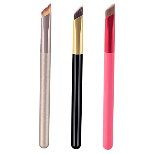 FIXOSHEE 3 Stück Teiliges Augenbrauenpinsel Professionell Multifunktional mit Schräger Spitze Geeignet für Präzises Augen make up Lidschatten und Eyeliner für Zuhause und Unterwegs in von FIXOSHEE