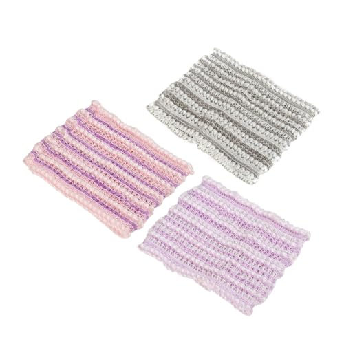 FIXOSHEE 3 Stück Teiliges Elastisches Mesh haarband für Damen zum Duschen und Gesichtwaschen Dehnbar Modisch Sicherer Halt bei Make up entfernung und Hautpflege Farblich Zufällige Farbe von FIXOSHEE