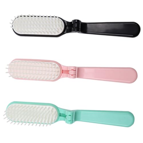FIXOSHEE 3 Stück Teiliges Faltbares Reise Haarbürsten Kompakt Sanft Entwirrend für Damen Herren Robust Langlebig für Nasses und Trockenes Haar von FIXOSHEE