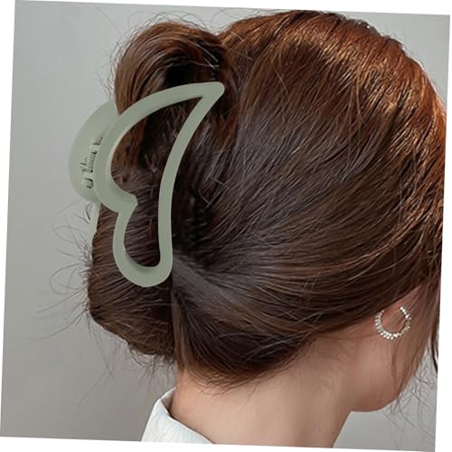 FIXOSHEE 3 Stück Teiliges Haarklammern Herzform Große Rutschfeste Haar Krallenclips für Damen und Mädchen Starke Fixierung Leichte Matte Oberfläche Passend für Haartypen Modische Farben von FIXOSHEE