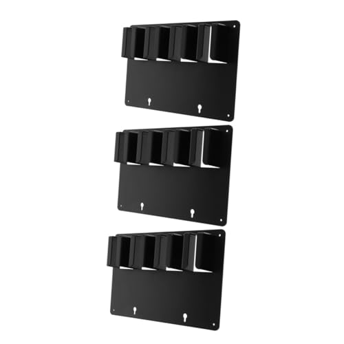 FIXOSHEE 3 Stück Teiliges Haarschneider Halter Schwarz Stabiler Haartrimmer Organizer mit Wandmontierbarem Design Kompatibel mit Diversen Modellen für Salon und Barbier Professionellen von FIXOSHEE